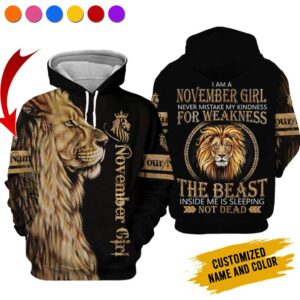 Personalized Name November Girl 3D All Over Printed Clothes AA107A11