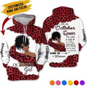 Personalized Name October Girl 3D All Over Printed Clothes VN3012B10