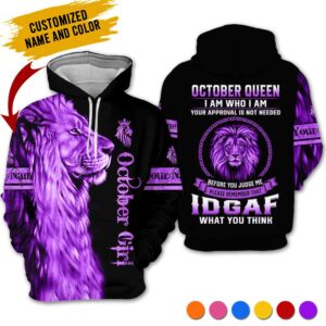 Personalized Name October Girl 3D All Over Printed Clothes AA11A10