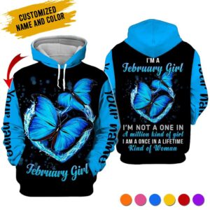 Personalized Name February Girl 3D All Over Printed Clothes AA049E2