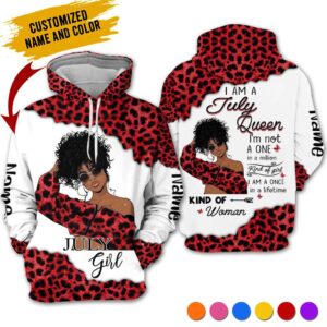 Personalized Name July Girl 3D All Over Printed Clothes VN3012B7