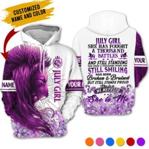 Personalized Name July Girl 3D All Over Printed Clothes TB28M7