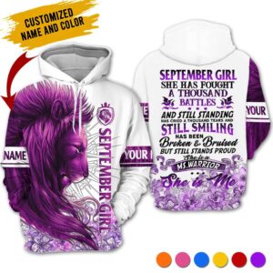 Personalized Name September Girl 3D All Over Printed Clothes TB28M9