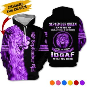 Personalized Name September Girl 3D All Over Printed Clothes AA11A9