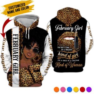 Personalized Name February Girl 3D All Over Printed Clothes VT02819M2