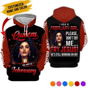Personalized Name February Girl 3D All Over Printed Clothes TN118R2