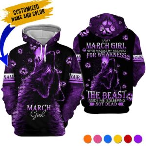 Personalized Name March Girl 3D All Over Printed Clothes TB27041C3