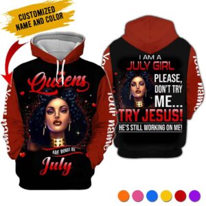Personalized Name July Girl 3D All Over Printed Clothes TN118R7
