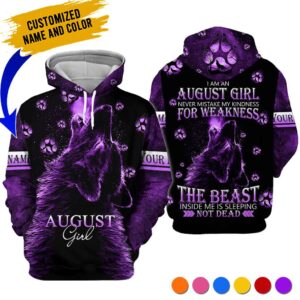Personalized Name August Girl 3D All Over Printed Clothes TB27041C8