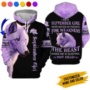 Personalized Name September Girl 3D All Over Printed Clothes TN195A9