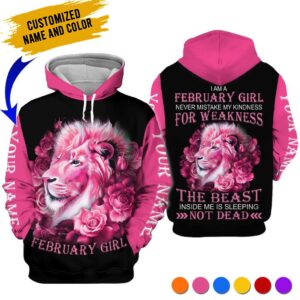 Personalized Name February Girl 3D All Over Printed Clothes VT1112R2