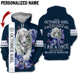 Personalized Name October Girl 3D All Over Printed Clothes AA10A10