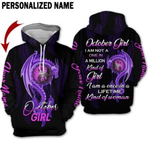 Personalized Name October Girl 3D All Over Printed Clothes TB19A10