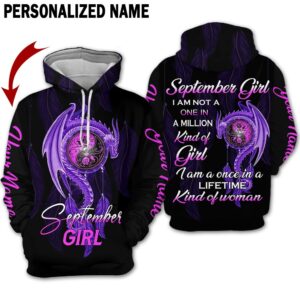 Personalized Name September Girl 3D All Over Printed Clothes TB19A9