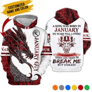 Personalized Name January Guy 3D All Over Printed Clothes TL25051C1