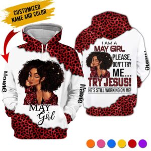 Personalized Name May Girl 3D All Over Printed Clothes VT128A5