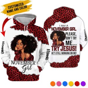 Personalized Name November Girl 3D All Over Printed Clothes VT128A11