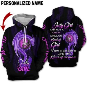 Personalized Name July Girl 3D All Over Printed Clothes TB19A7
