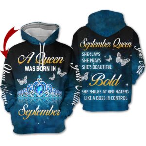 Personalized Name September Girl 3D All Over Printed Clothes HN714A9