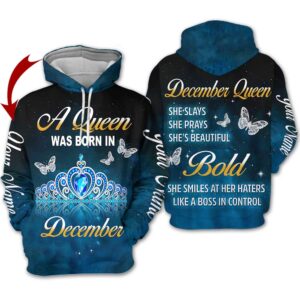 Personalized Name December Girl 3D All Over Printed Clothes HN714A12