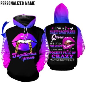 Personalize Name Sagittarius Girl 3D All Over Printed Clothes LT028Z179