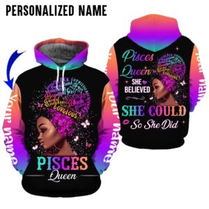 Personalize Name Pisces Girl 3D All Over Printed Clothes NN028Z248