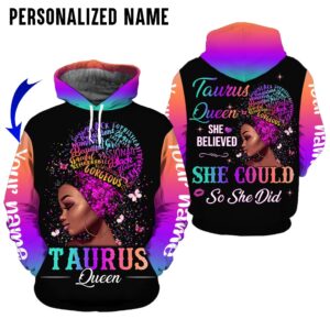Personalize Name Taurus Girl 3D All Over Printed Clothes NN028Z2411