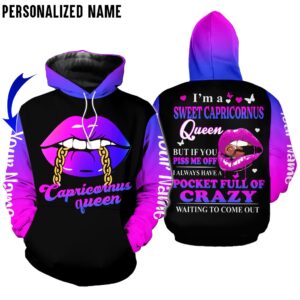 Personalize Name Capricorn Girl 3D All Over Printed Clothes LT028Z174