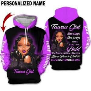 Personalized Name Taurus Girl 3D All Over Printed Clothes AA0401B11