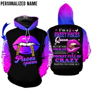 Personalize Name Pisces Girl 3D All Over Printed Clothes LT028Z178