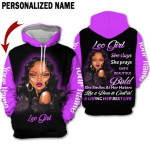Personalized Name Leo Girl 3D All Over Printed Clothes AA0401B6