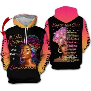 Personalized Name Sagittarius Girl 3D All Over Printed Clothes AA0404A9